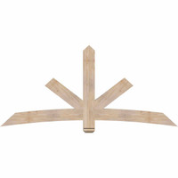 84"W x 38"H x 3 1/2"D x 5 1/2"F, 11/12 Pitch, Alberta Smooth Timber Gable Bracket, Douglas Fir