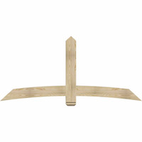 84"W x 38"H x 04"D x 6"F, 11/12 Pitch, Bellingham Rough Sawn Timber Gable Bracket, Douglas Fir