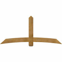 84"W x 38"H x 04"D x 6"F, 11/12 Pitch, Bellingham Rough Sawn Timber Gable Bracket, Western Red Cedar