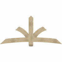 84"W x 38"H x 04"D x 6"F, 11/12 Pitch, Davenport Rough Sawn Timber Gable Bracket, Douglas Fir