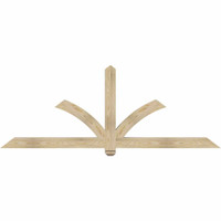 84"W x 31"H x 04"D x 4"F, 09/12 Pitch, Redmond Rough Sawn Timber Gable Bracket, Douglas Fir
