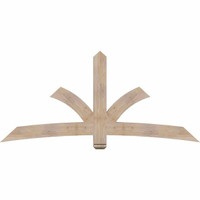 84"W x 38"H x 3 1/2"D x 5 1/2"F, 11/12 Pitch, Davenport Smooth Timber Gable Bracket, Douglas Fir