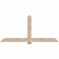 84"W x 38"H x 3 1/2"D x 5 1/2"F, 11/12 Pitch, Eugene Smooth Timber Gable Bracket, Douglas Fir