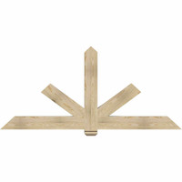 84"W x 38"H x 04"D x 6"F, 11/12 Pitch, Kennewick Rough Sawn Timber Gable Bracket, Douglas Fir