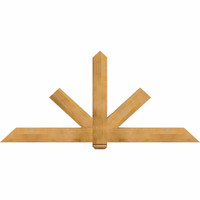 84"W x 38"H x 04"D x 6"F, 11/12 Pitch, Kennewick Rough Sawn Timber Gable Bracket, Western Red Cedar