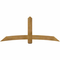 84"W x 35"H x 04"D x 6"F, 10/12 Pitch, Bellingham Rough Sawn Timber Gable Bracket, Western Red Cedar