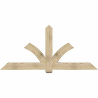 84"W x 38"H x 04"D x 6"F, 11/12 Pitch, Redmond Rough Sawn Timber Gable Bracket, Douglas Fir