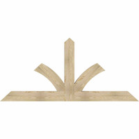 84"W x 38"H x 04"D x 6"F, 11/12 Pitch, Richland Rough Sawn Timber Gable Bracket, Douglas Fir