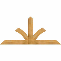 84"W x 38"H x 04"D x 6"F, 11/12 Pitch, Richland Rough Sawn Timber Gable Bracket, Western Red Cedar