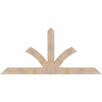 84"W x 38"H x 3 1/2"D x 5 1/2"F, 11/12 Pitch, Richland Smooth Timber Gable Bracket, Douglas Fir
