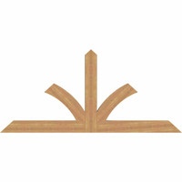 84"W x 38"H x 3 1/2"D x 5 1/2"F, 11/12 Pitch, Richland Smooth Timber Gable Bracket, Western Red Cedar