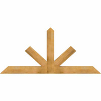 84"W x 38"H x 04"D x 6"F, 11/12 Pitch, Saratoga Rough Sawn Timber Gable Bracket, Western Red Cedar