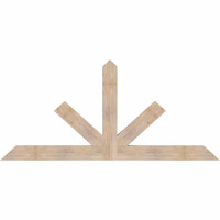 84"W x 38"H x 3 1/2"D x 5 1/2"F, 11/12 Pitch, Saratoga Smooth Timber Gable Bracket, Douglas Fir