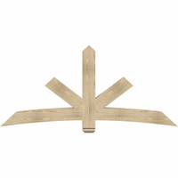 84"W x 38"H x 06"D x 6"F, 11/12 Pitch, Alberta Rough Sawn Timber Gable Bracket, Douglas Fir