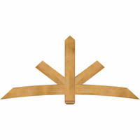 84"W x 38"H x 06"D x 6"F, 11/12 Pitch, Alberta Rough Sawn Timber Gable Bracket, Western Red Cedar
