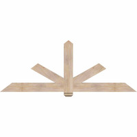 84"W x 31"H x 3 1/2"D x 5 1/2"F, 09/12 Pitch, Kennewick Smooth Timber Gable Bracket, Douglas Fir