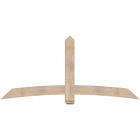 84"W x 38"H x 5 1/2"D x 5 1/2"F, 11/12 Pitch, Bellingham Smooth Timber Gable Bracket, Douglas Fir