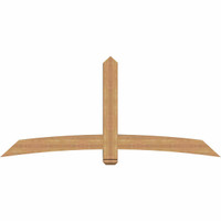 84"W x 38"H x 5 1/2"D x 5 1/2"F, 11/12 Pitch, Bellingham Smooth Timber Gable Bracket, Western Red Cedar
