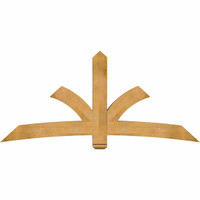84"W x 38"H x 06"D x 6"F, 11/12 Pitch, Davenport Rough Sawn Timber Gable Bracket, Western Red Cedar