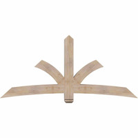 84"W x 38"H x 5 1/2"D x 5 1/2"F, 11/12 Pitch, Davenport Smooth Timber Gable Bracket, Douglas Fir