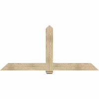 84"W x 38"H x 06"D x 6"F, 11/12 Pitch, Eugene Rough Sawn Timber Gable Bracket, Douglas Fir