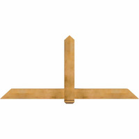 84"W x 38"H x 06"D x 6"F, 11/12 Pitch, Eugene Rough Sawn Timber Gable Bracket, Western Red Cedar