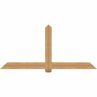 84"W x 38"H x 5 1/2"D x 5 1/2"F, 11/12 Pitch, Eugene Smooth Timber Gable Bracket, Western Red Cedar