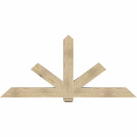84"W x 38"H x 06"D x 6"F, 11/12 Pitch, Kennewick Rough Sawn Timber Gable Bracket, Douglas Fir