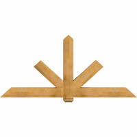 84"W x 38"H x 06"D x 6"F, 11/12 Pitch, Kennewick Rough Sawn Timber Gable Bracket, Western Red Cedar