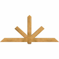 84"W x 38"H x 5 1/2"D x 5 1/2"F, 11/12 Pitch, Kennewick Smooth Timber Gable Bracket, Western Red Cedar