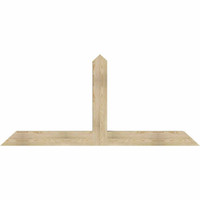 84"W x 38"H x 06"D x 6"F, 11/12 Pitch, Portland Rough Sawn Timber Gable Bracket, Douglas Fir