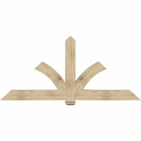 84"W x 38"H x 06"D x 6"F, 11/12 Pitch, Redmond Rough Sawn Timber Gable Bracket, Douglas Fir