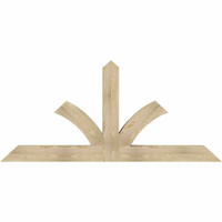 84"W x 38"H x 06"D x 6"F, 11/12 Pitch, Richland Rough Sawn Timber Gable Bracket, Douglas Fir