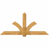 84"W x 38"H x 06"D x 6"F, 11/12 Pitch, Redmond Rough Sawn Timber Gable Bracket, Western Red Cedar