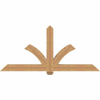 84"W x 38"H x 5 1/2"D x 5 1/2"F, 11/12 Pitch, Redmond Smooth Timber Gable Bracket, Western Red Cedar