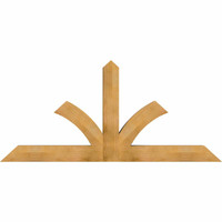 84"W x 38"H x 06"D x 6"F, 11/12 Pitch, Richland Rough Sawn Timber Gable Bracket, Western Red Cedar