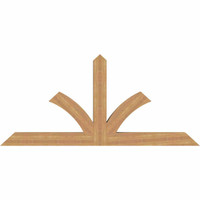 84"W x 38"H x 5 1/2"D x 5 1/2"F, 11/12 Pitch, Richland Smooth Timber Gable Bracket, Western Red Cedar