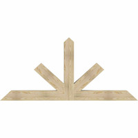 84"W x 38"H x 06"D x 6"F, 11/12 Pitch, Saratoga Rough Sawn Timber Gable Bracket, Douglas Fir