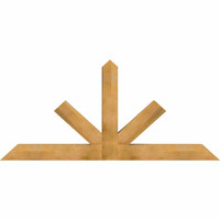 84"W x 38"H x 06"D x 6"F, 11/12 Pitch, Saratoga Rough Sawn Timber Gable Bracket, Western Red Cedar