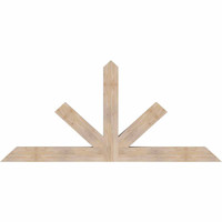 84"W x 38"H x 5 1/2"D x 5 1/2"F, 11/12 Pitch, Saratoga Smooth Timber Gable Bracket, Douglas Fir