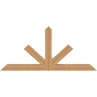 84"W x 38"H x 5 1/2"D x 5 1/2"F, 11/12 Pitch, Saratoga Smooth Timber Gable Bracket, Western Red Cedar