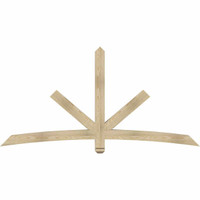 84"W x 42"H x 04"D x 4"F, 12/12 Pitch, Alberta Rough Sawn Timber Gable Bracket, Douglas Fir