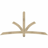 84"W x 42"H x 04"D x 4"F, 12/12 Pitch, Davenport Rough Sawn Timber Gable Bracket, Douglas Fir