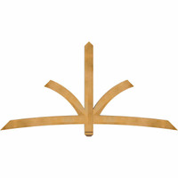 84"W x 42"H x 04"D x 4"F, 12/12 Pitch, Davenport Rough Sawn Timber Gable Bracket, Western Red Cedar