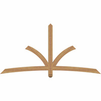 84"W x 42"H x 3 1/2"D x 3 1/2"F, 12/12 Pitch, Davenport Smooth Timber Gable Bracket, Western Red Cedar