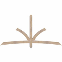 84"W x 42"H x 3 1/2"D x 3 1/2"F, 12/12 Pitch, Davenport Smooth Timber Gable Bracket, Douglas Fir