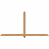 84"W x 42"H x 3 1/2"D x 3 1/2"F, 12/12 Pitch, Eugene Smooth Timber Gable Bracket, Western Red Cedar