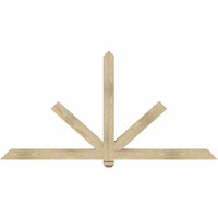 84"W x 42"H x 04"D x 4"F, 12/12 Pitch, Kennewick Rough Sawn Timber Gable Bracket, Douglas Fir