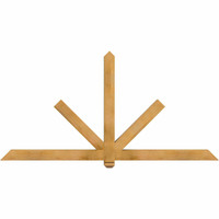 84"W x 42"H x 04"D x 4"F, 12/12 Pitch, Kennewick Rough Sawn Timber Gable Bracket, Western Red Cedar