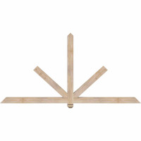 84"W x 42"H x 3 1/2"D x 3 1/2"F, 12/12 Pitch, Kennewick Smooth Timber Gable Bracket, Douglas Fir